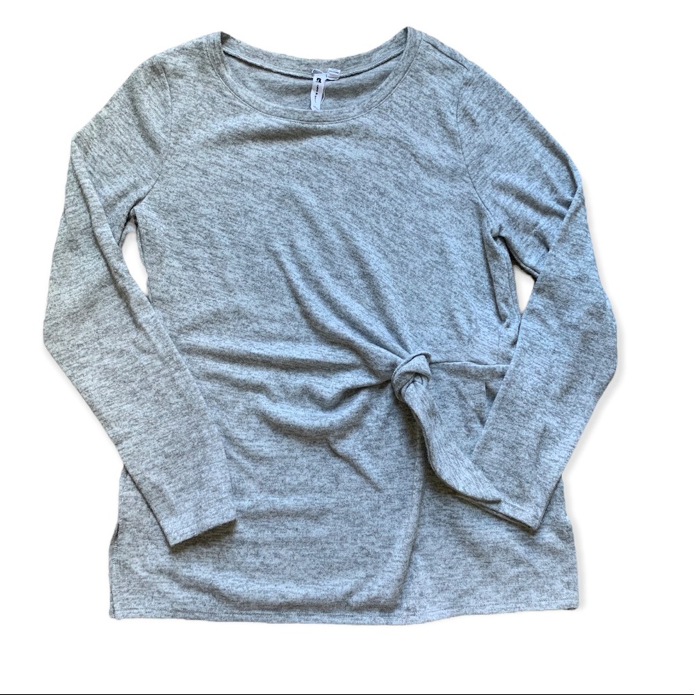 Cable & Gauge Gray Knotted Long Sleeved Shirt S